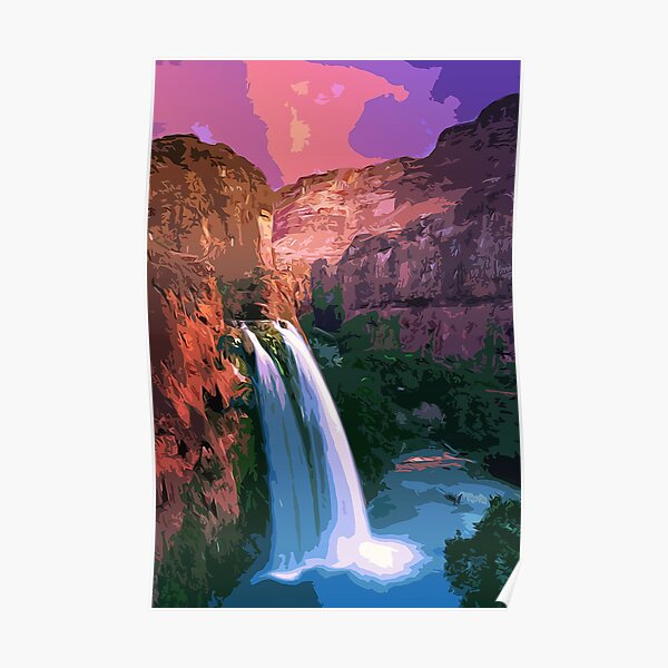 Havasu falls at sunset Poster