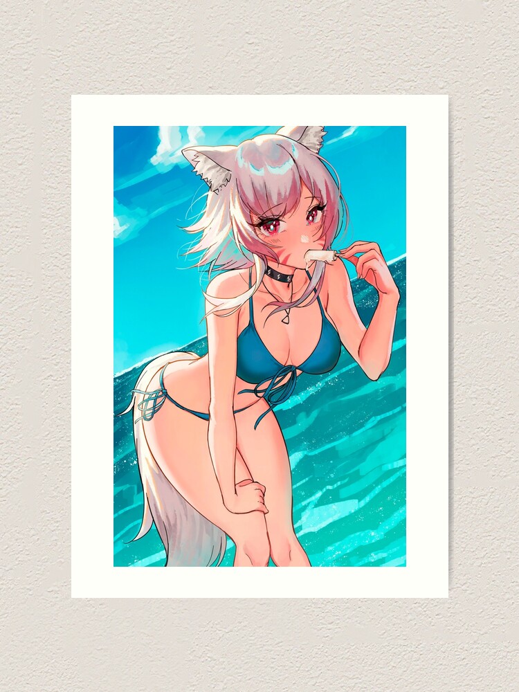 Bikini Miqote Race Neko Hot Final Fantasy Xiv 14 Ffxiv Sexy Lewd Panty Tities Hentai Cat Girl