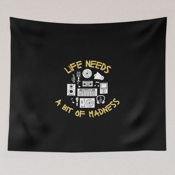Item preview, LIFE NEEDS A BIT OF MADNESS. designed and sold by ELEGANTRETRO.