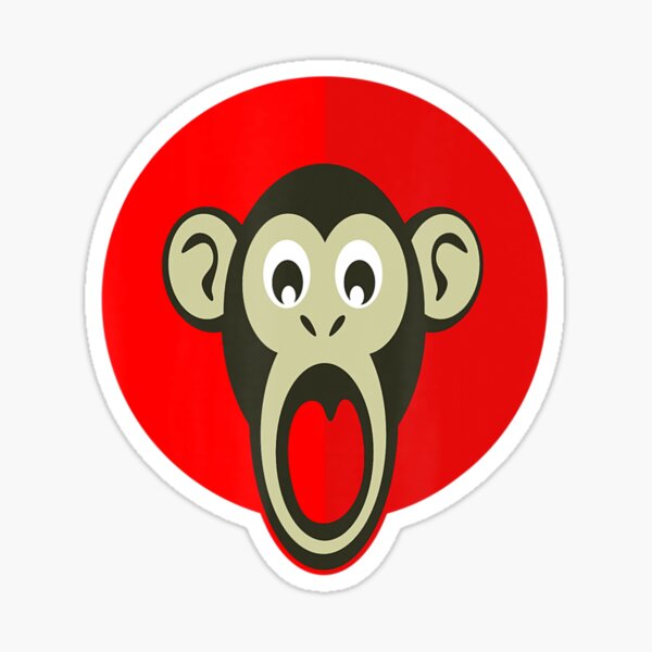 "Screaming Shock The Monkey Art" Sticker for Sale by LaydiLetgo Redbubble