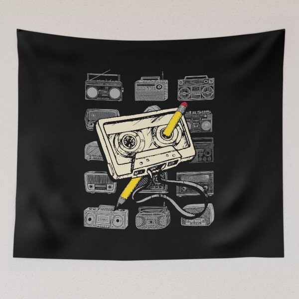 Item preview, Cassette Pencil Vintage Gift 80's 90's Radio Retro designed and sold by Lenny Stahl.