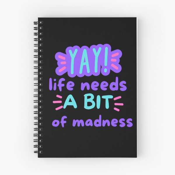 Item preview, LIFE NEEDS A BIT OF MADNESS. designed and sold by ELEGANTRETRO.
