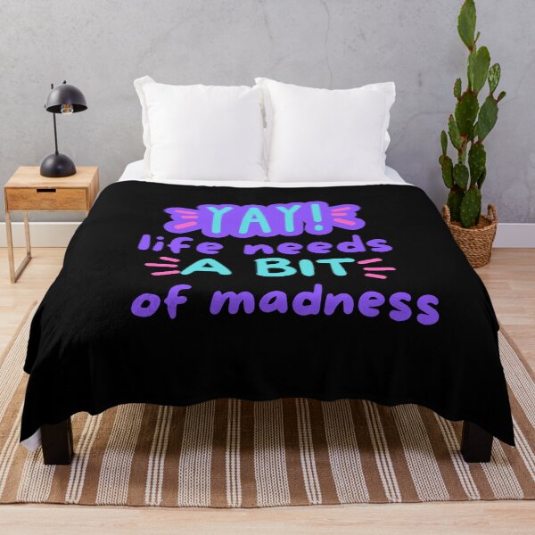 Item preview, LIFE NEEDS A BIT OF MADNESS. designed and sold by ELEGANTRETRO.