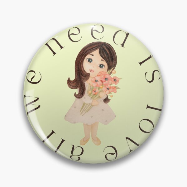 Item preview, All we need is love - watercolor girl designed and sold by All-About-Life.