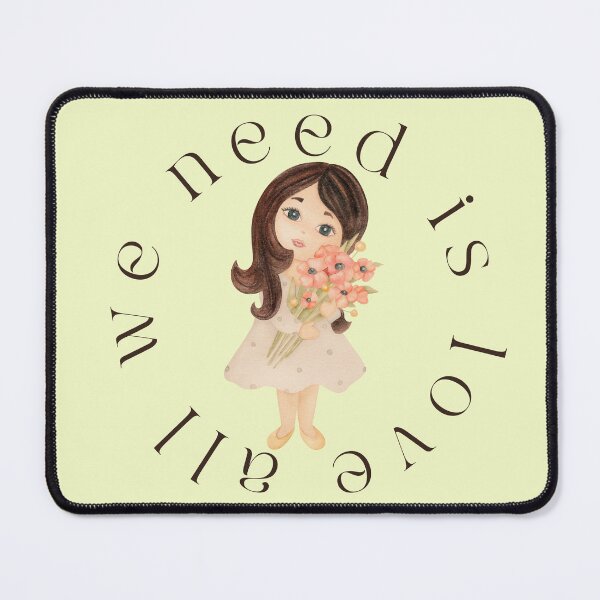 Item preview, All we need is love - watercolor girl designed and sold by All-About-Life.