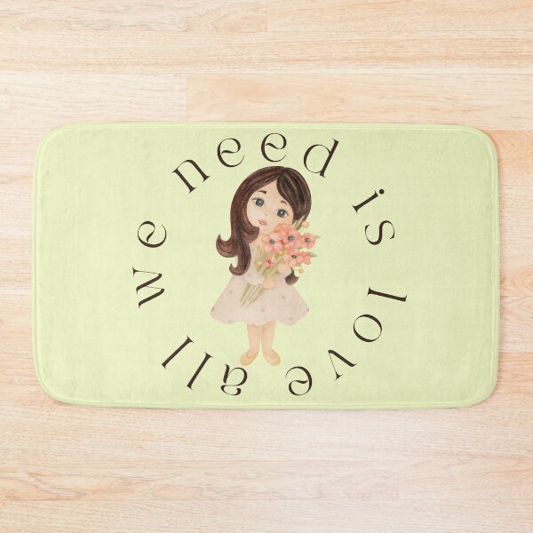 Item preview, All we need is love - watercolor girl designed and sold by All-About-Life.