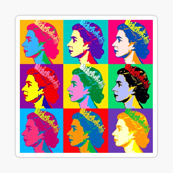 Lady pop of England Sticker