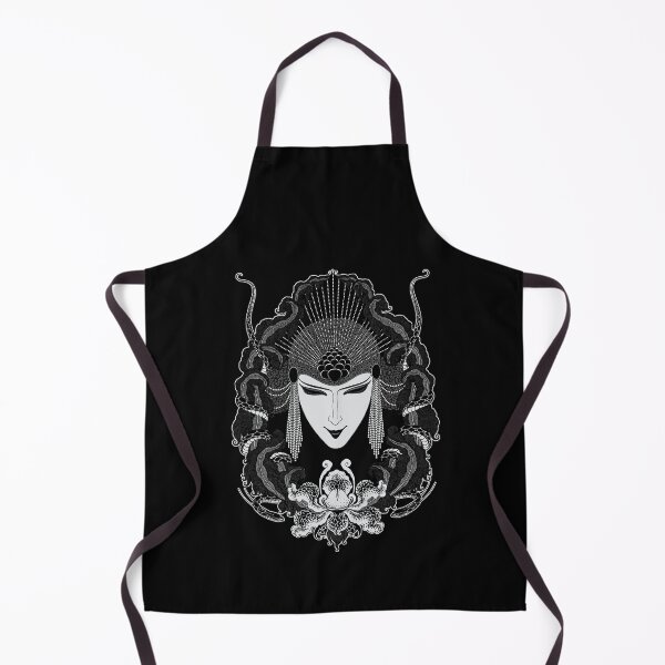 Item preview, Vintage Art Nouveau, Art Deco, Aubrey Beardsley, female, gothic style, mask design designed and sold by Proverbial Wisdom Design.