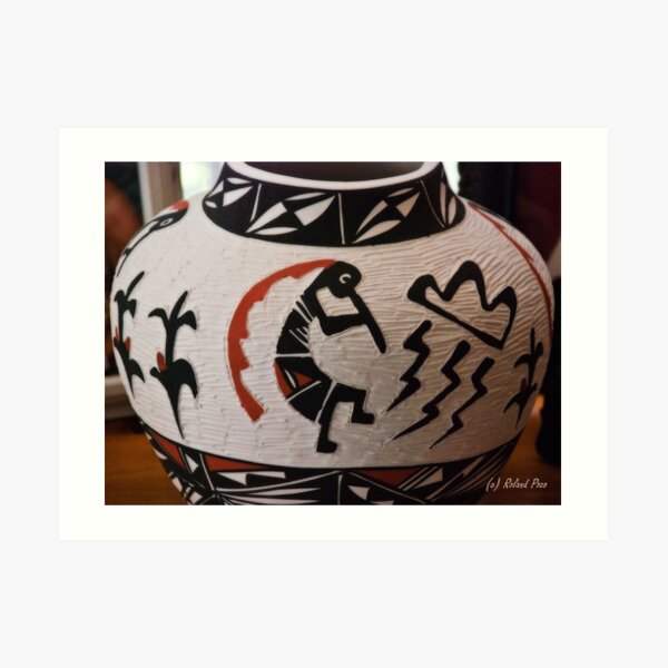 Kokopelli Clay Pottery Art Print