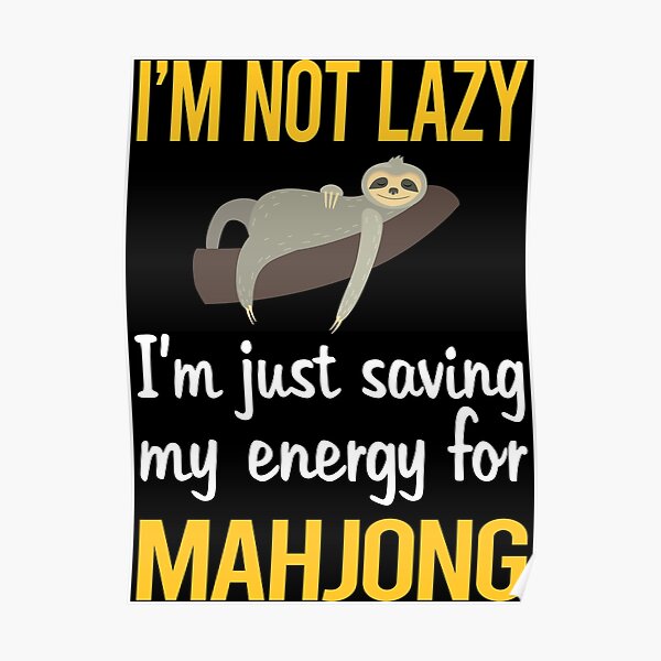 Saving Energy Mahjong Majong Mah Jong Mah Jongg Poster