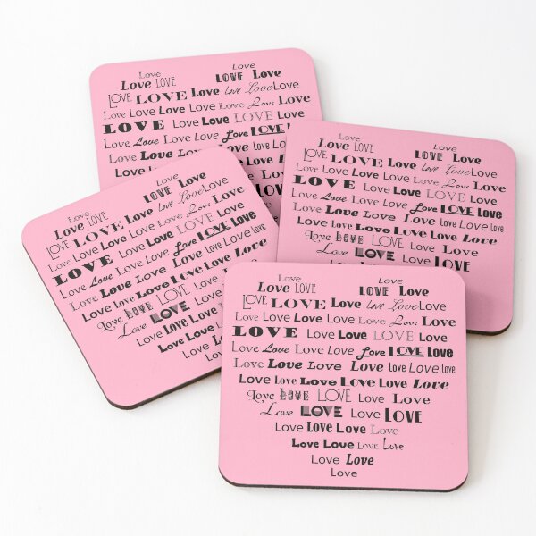 Item preview, Heart Shaped Word Cloud, Black on Coral Pink designed and sold by Marymarice.