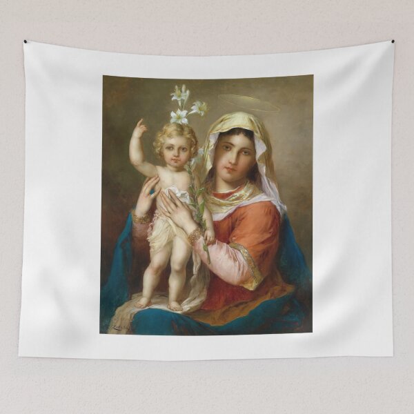 Item preview, Vierge Marie Sainte icône art catholique designed and sold by FedericoPredov.