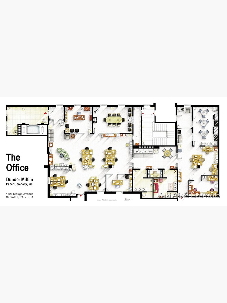 Dunder Mifflin Office Floor Plan Print