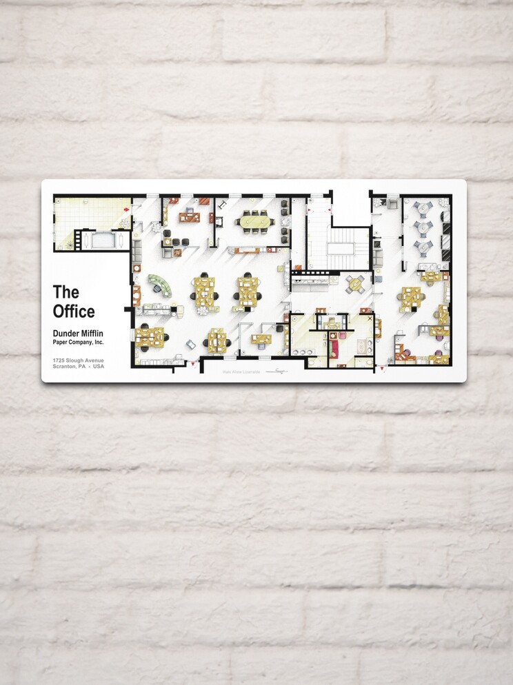 Dunder Mifflin Office Floor Plan Print