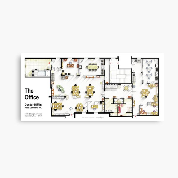 Dunder Mifflin Office Floor Plan Print