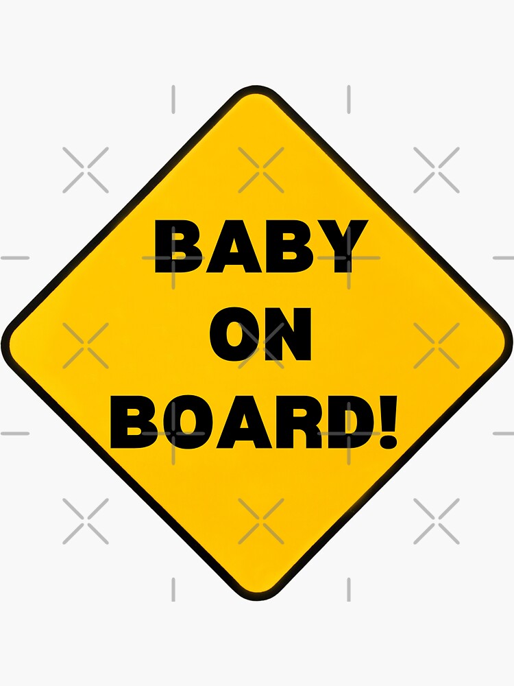 "Baby on Board Sticker " Sticker for Sale by windowdecals Redbubble