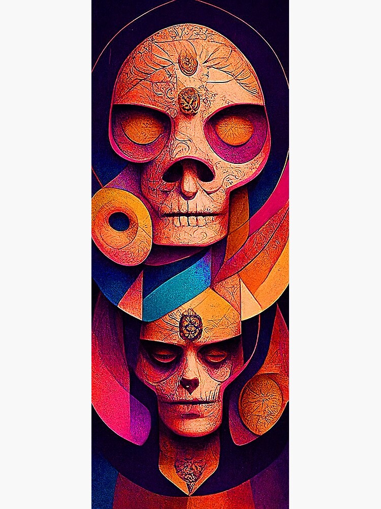 Póster « Calavera de azúcar mexicana, arte de calavera, arte de
