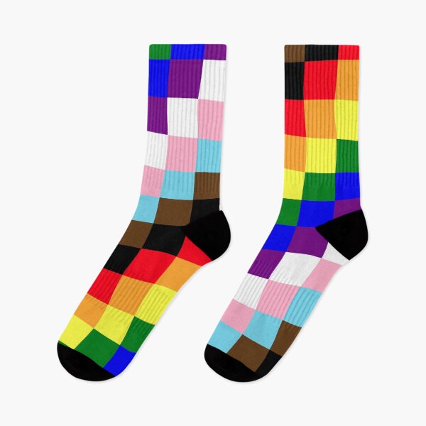 Item preview, Simple Progress Pride Square Pattern designed and sold by geometricity.