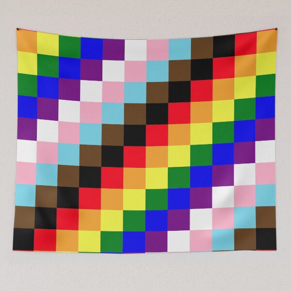 Item preview, Simple Progress Pride Square Pattern designed and sold by geometricity.