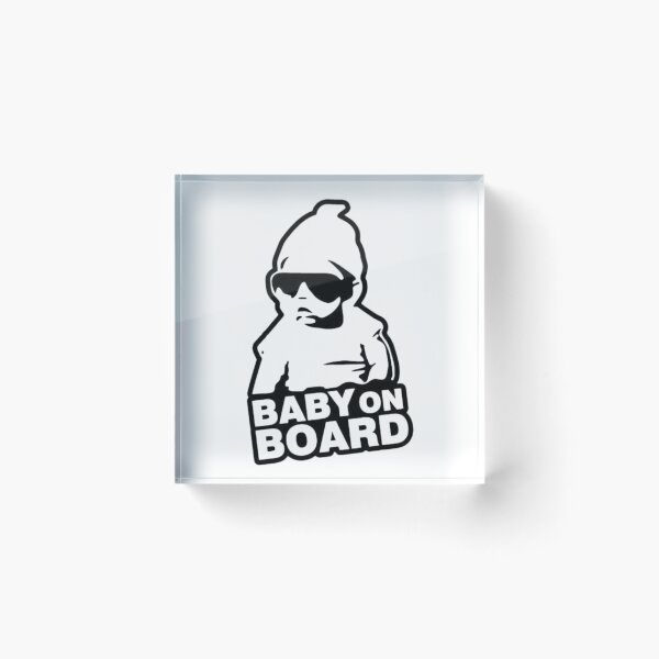 Item preview, Hoodie Baby On Board Cool Car Decal designed and sold by windowdecals.
