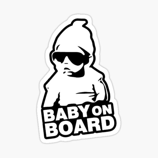 Artikel-Vorschau von Hoodie Baby an Bord Cooler Autoaufkleber, designt und verkauft von windowdecals.