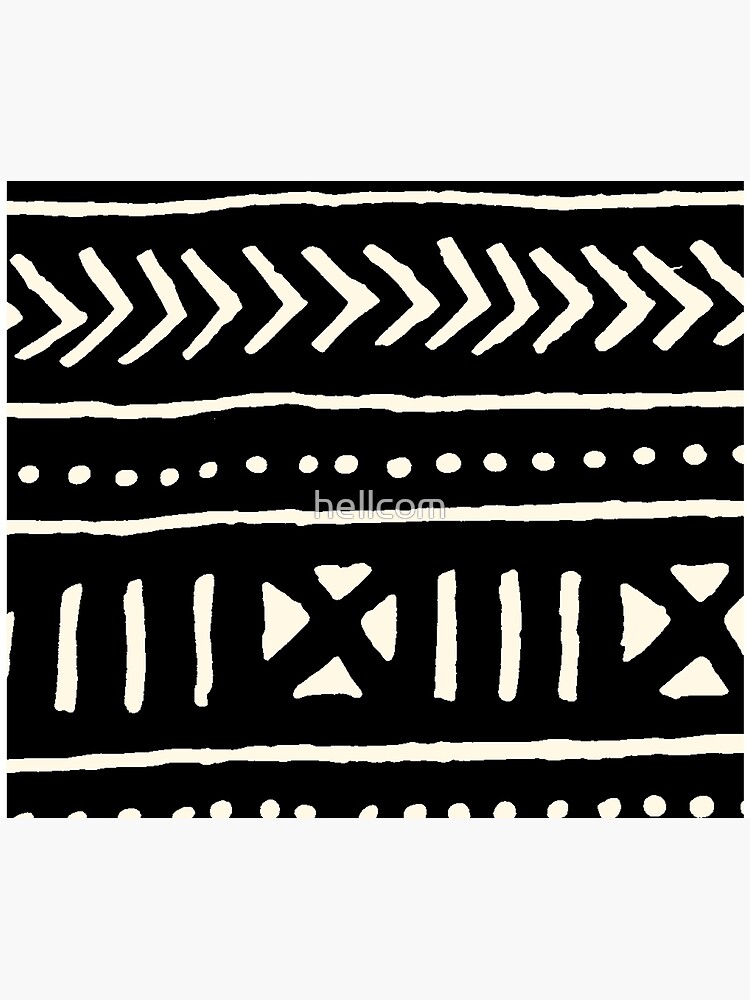 african mud cloth black and white by hellcom