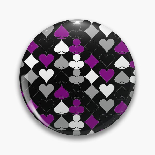 Item preview, Simple Ace Pride Suits Pattern (Black Background) designed and sold by geometricity.