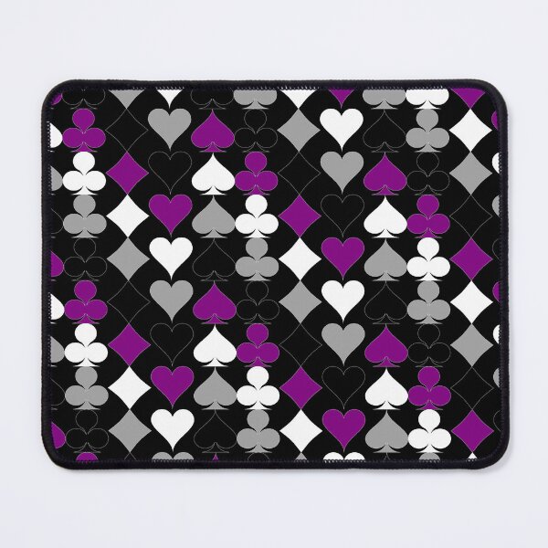 Item preview, Simple Ace Pride Suits Pattern (Black Background) designed and sold by geometricity.