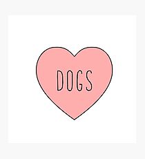 I Love Dogs Heart | Dog Photographic Print