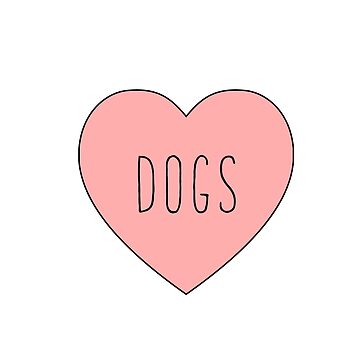 Artwork thumbnail, I Love Dogs Heart | Dog by thepinecones