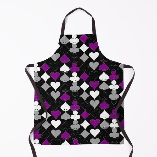 Item preview, Simple Ace Pride Suits Pattern (Black Background) designed and sold by geometricity.