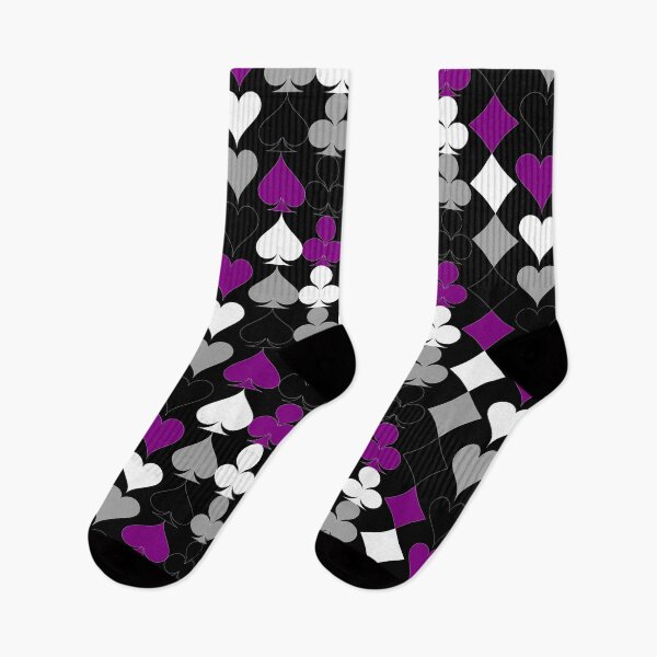 Item preview, Simple Ace Pride Suits Pattern (Black Background) designed and sold by geometricity.