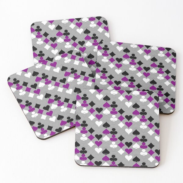 Item preview, Simple Ace Pride Suits Pattern (Gray Background) designed and sold by geometricity.