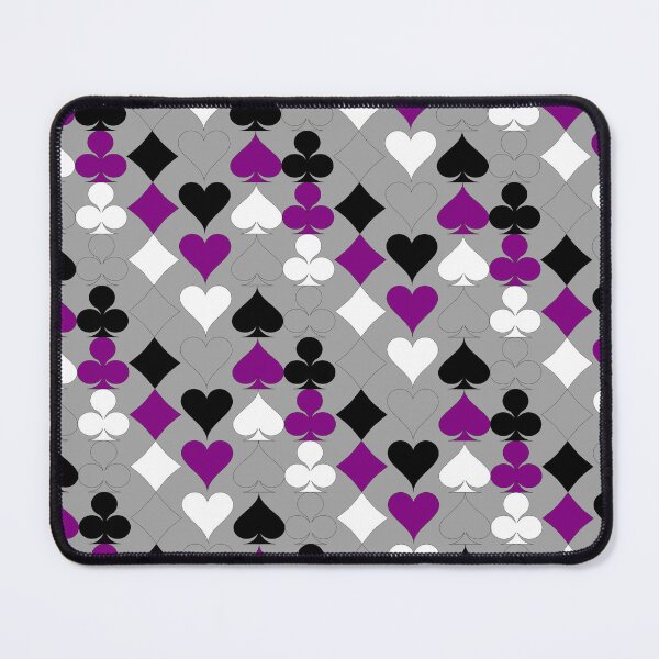 Item preview, Simple Ace Pride Suits Pattern (Gray Background) designed and sold by geometricity.