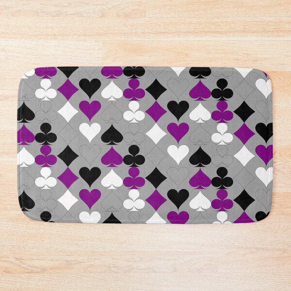 Item preview, Simple Ace Pride Suits Pattern (Gray Background) designed and sold by geometricity.