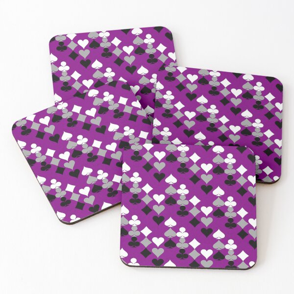 Item preview, Simple Ace Pride Suits Pattern (Purple Background) designed and sold by geometricity.