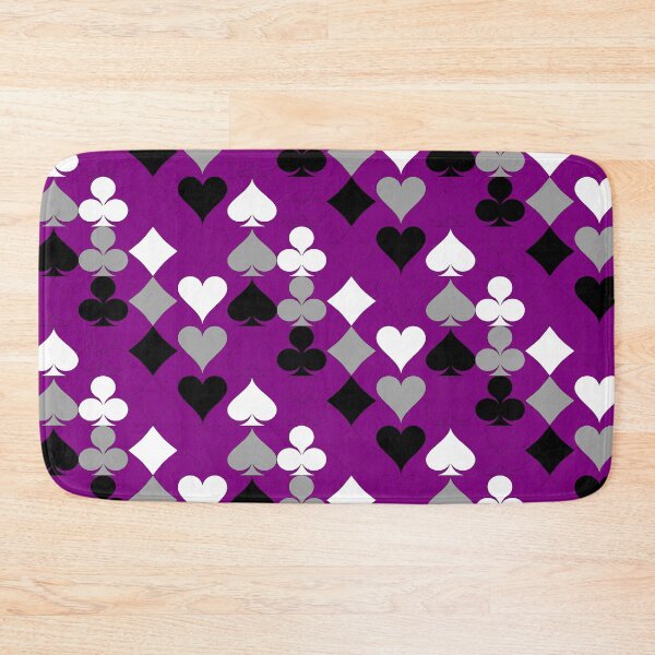Item preview, Simple Ace Pride Suits Pattern (Purple Background) designed and sold by geometricity.