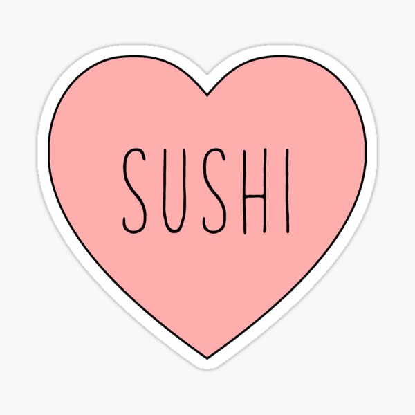 J'adore le cœur de sushi Sticker