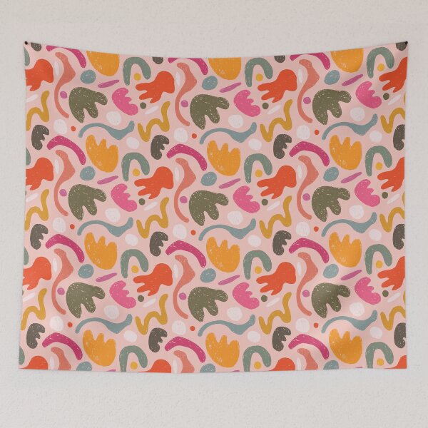 Item preview, Wiggly Retro Colored Shapes designed and sold by Laura Jane Kirton.