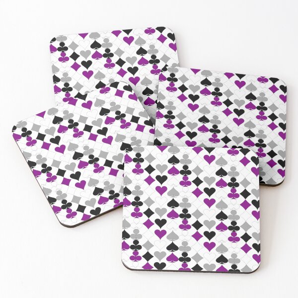 Item preview, Simple Ace Pride Suits Pattern (White Background) designed and sold by geometricity.