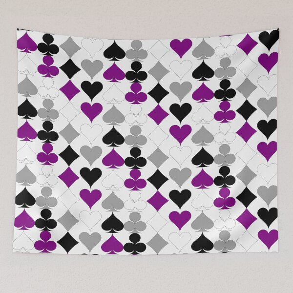 Item preview, Simple Ace Pride Suits Pattern (White Background) designed and sold by geometricity.