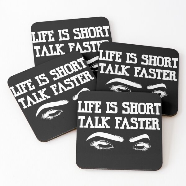 Item preview, Life is short talk faster [white] designed and sold by anstore0.