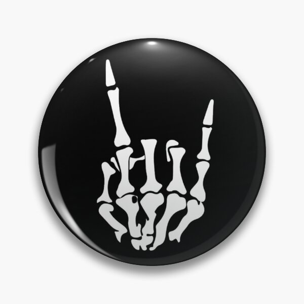 Item preview, Rock On Skeleton Hand Rock and Roll Horns Up Vinyl Decal designed and sold by windowdecals.