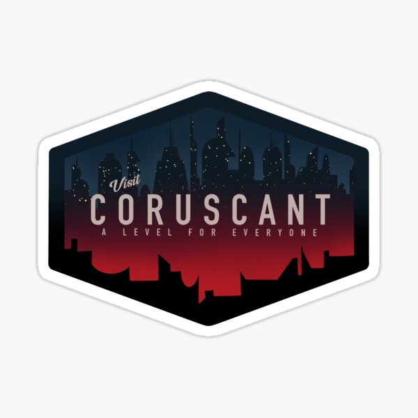 visit coruscant! Sticker