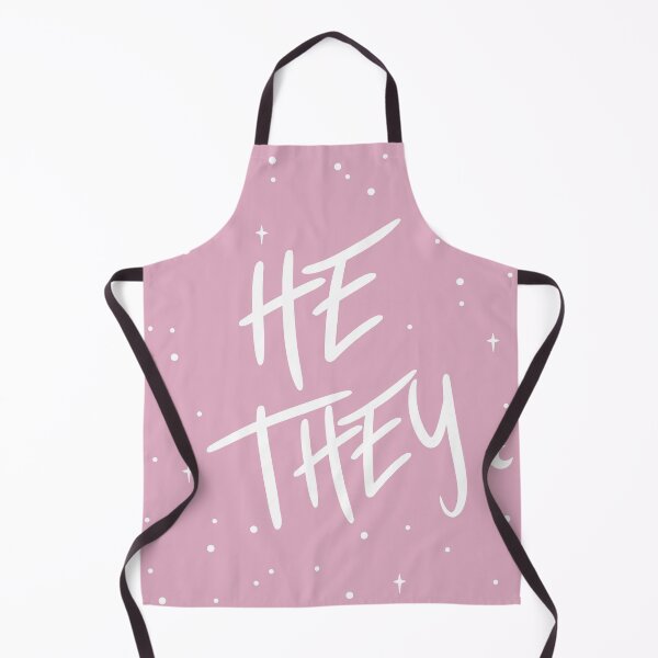 Item preview, Stars He/They Pronouns in Dusty Pink designed and sold by MoonMint.