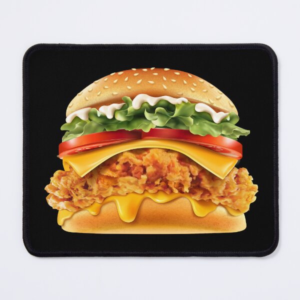 Item preview, Crispy Chicken Burger With Melted Cheese designed and sold by Alicia Chee.