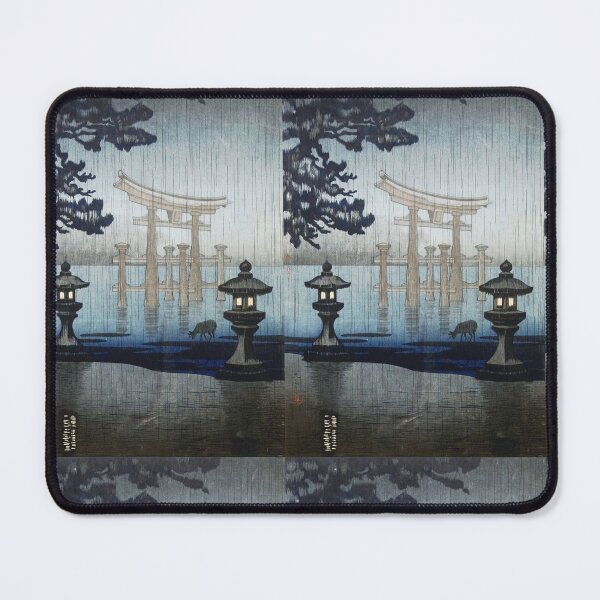 Item preview, Japanese Evening Rain Woodblock Art Ukiyo-e Tsuchiya Koitsu designed and sold by TeeARTHY.