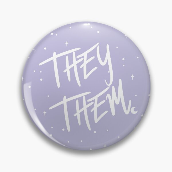 Item preview, Stars They/Them Pronouns in Dusty Lilac designed and sold by MoonMint.