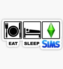 EAT SLEEP SIMS Sticker