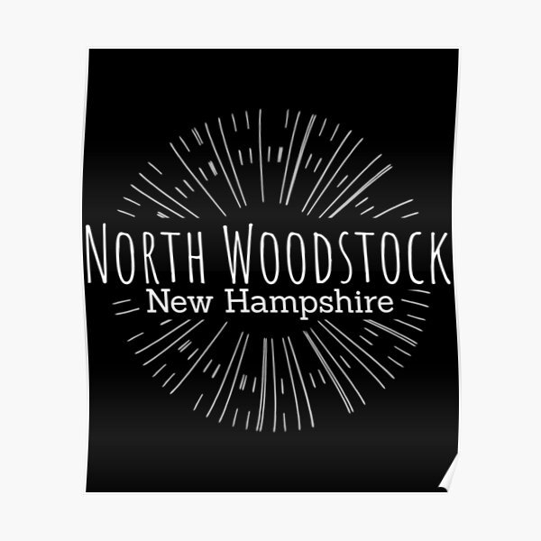 "North Woodstock, Nh Sunburst Line Art" Poster for Sale by LouiSein